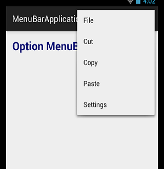 option menu tutorial
