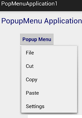 popup menu tutorial