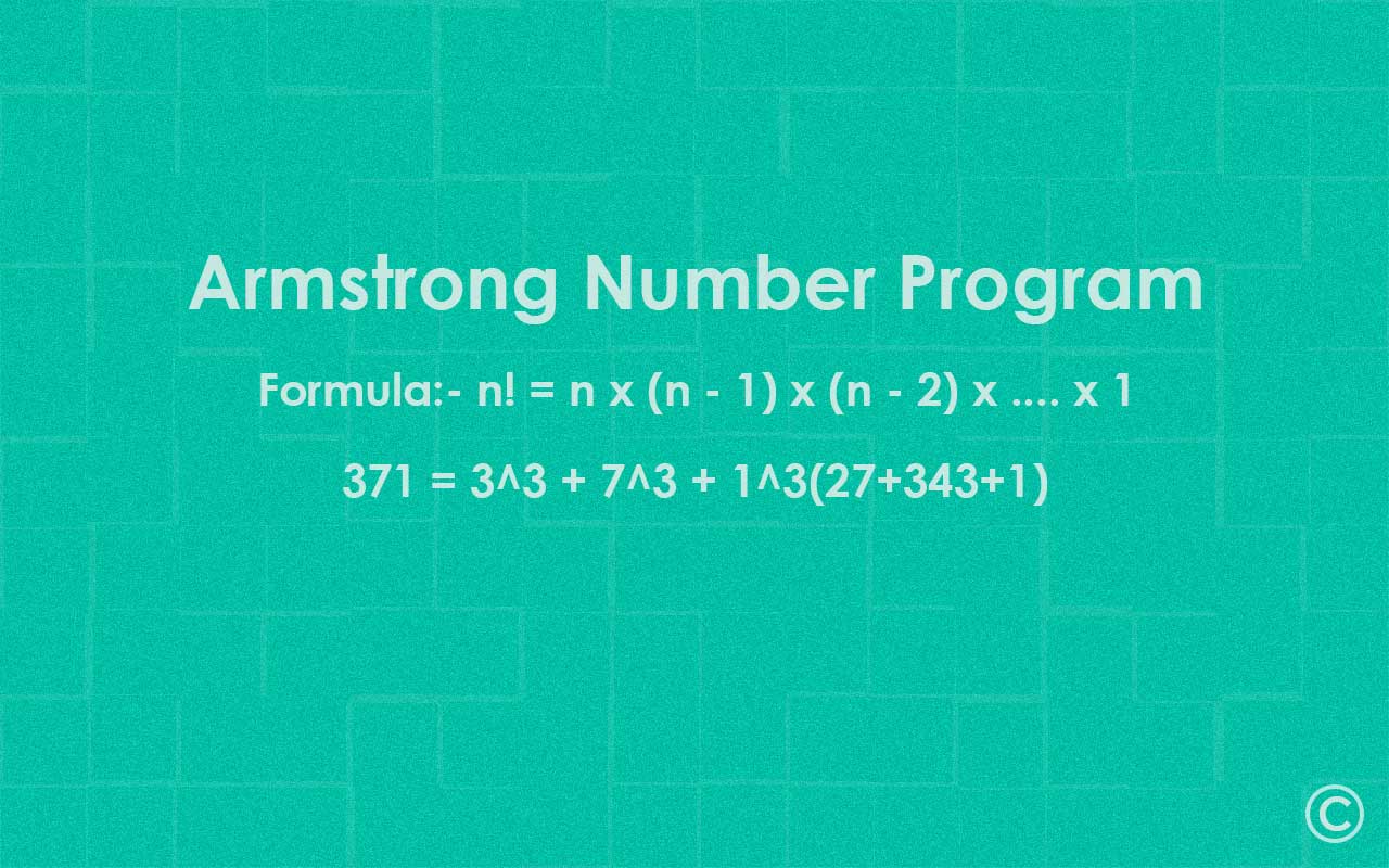 Armstrong Number Program