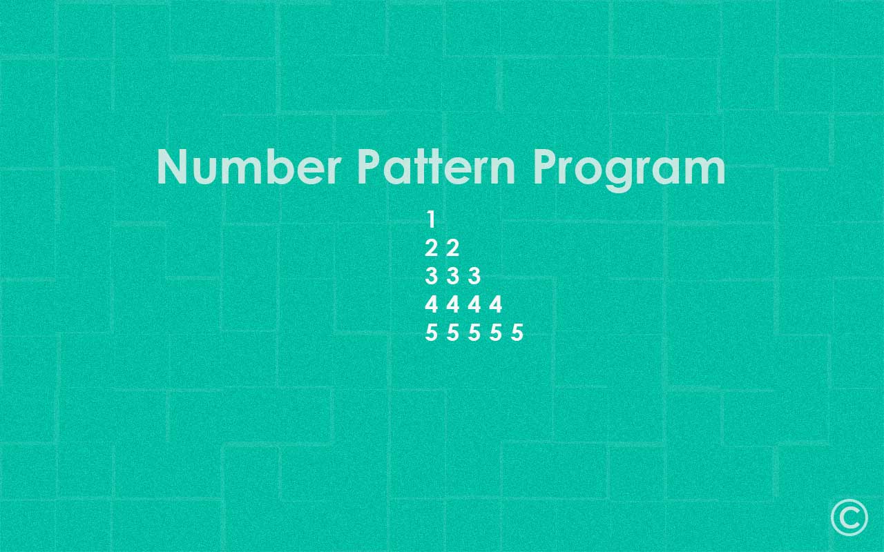 Number Pattern Program