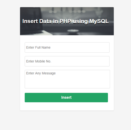 PHP insert data in Database